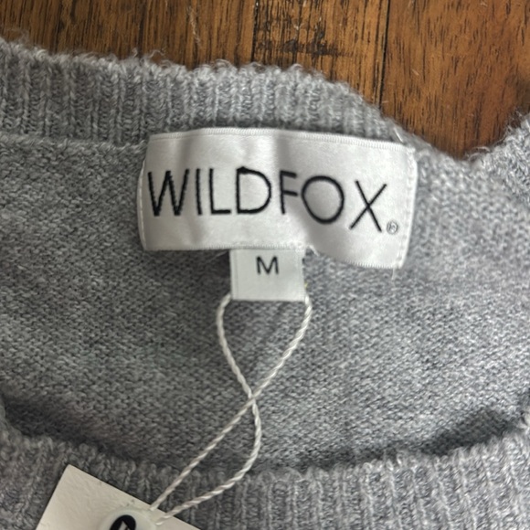 Wildfox Gray Sweater NWT embroider Roasty & Toasty light intentional distress M - Picture 6 of 15